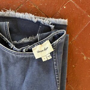 Steven Alan Cropped Sleeveless Structured Top | Back Slit |Snap Closure | Size L